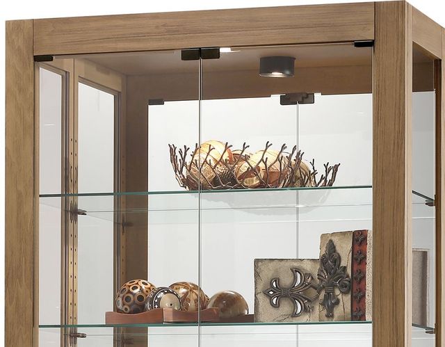 Howard Miller® Quinn Aged Natural Curio Cabinet 1