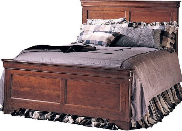 Durham Furniture Chateau Fontaine Candlelight Cherry Queen Panel Bed With Low Footboard