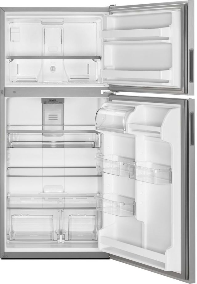 Réfrigérateur à congélateur supérieur de 33 po Maytag® de 20,5 pi³ - Acier inoxydable résistant aux traces de doigts 1