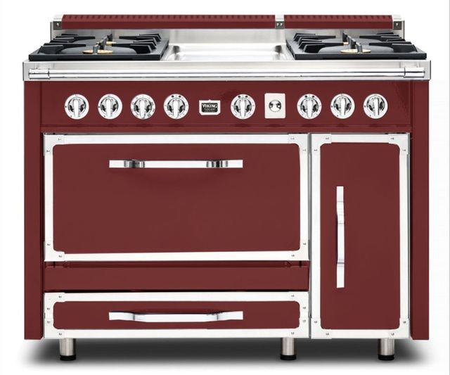 Viking® Tuscany 48" Reduction Red Dual Fuel Pro-Style Dual Fuel Natural Gas Range