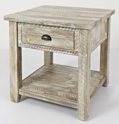 Jofran Inc. Artisan's Craft Washed Gray End Table