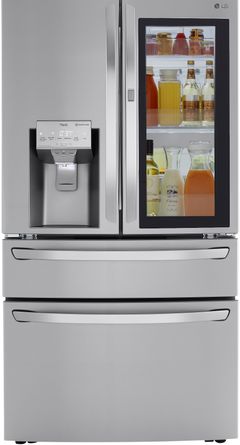 Réfrigérateur à portes françaises de 36 po à profondeur comptoir LG® de 22.5 pi³ - Acier inoxydable résistant aux traces de doigts