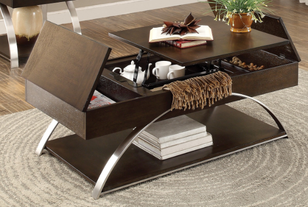 Homelegance Tioga Cocktail Table with Lift-Top and Storage 4
