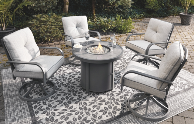 Signature Design by Ashley® Donnalee Bay Dark Gray Round Fire Pit Table 7