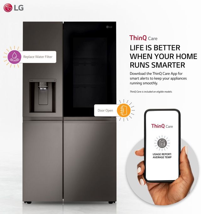 LG 27.1 Cu. Ft. PrintProof™ Black Stainless Steel Side-by-Side Refrigerator-1