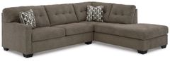 Signature Design by Ashley® Mahoney 2-Piece Chocolate Right-Arm Facing Full Sleeper Sectional with Chaise