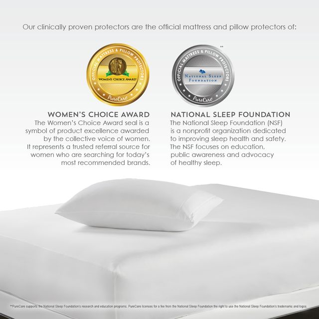 PureCare® ReversaTemp™ White Queen Pillow Protector 5