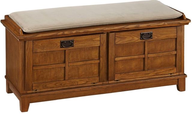 Homestyles® Arts & Crafts Brown Storage Bench-0