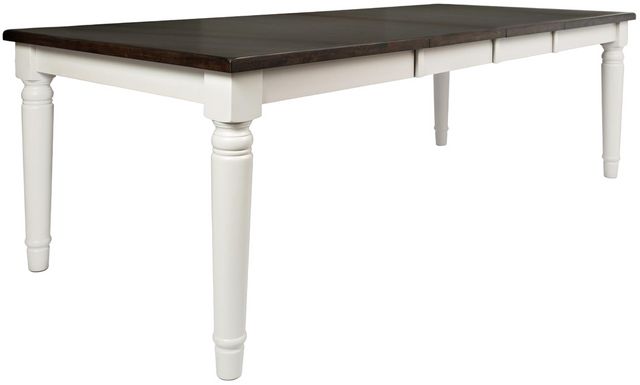 Jofran Inc. Orchard Park Brown Rectangular Extension Table with Light Grey Base