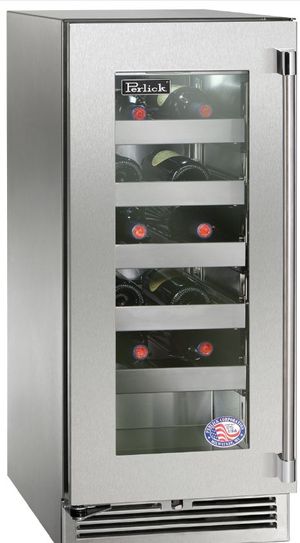 Perlick® Marine Signature Series 15" Panel Ready/Stainless Steel Wine Reserve Solid Door