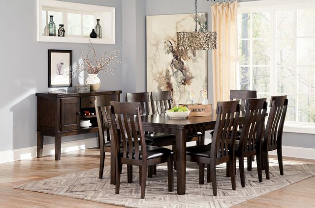 Signature Design by Ashley® Haddigan Dark Brown Dining Extension Table 5