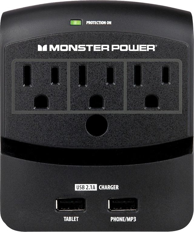 Monster® Core Power® 350 USB Wall Outlet-Black