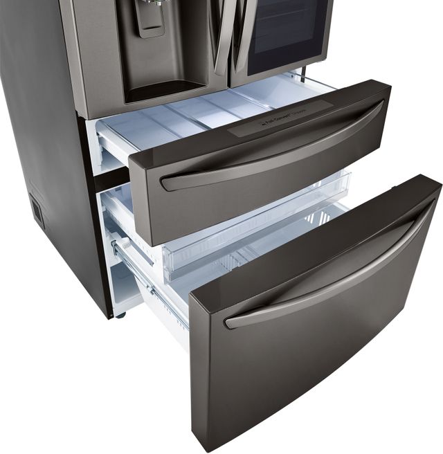 LG 22.5 Cu. Ft. PrintProof™ Black Stainless Steel Smart Wi-Fi Enabled Counter Depth French Door Refrigerator 10