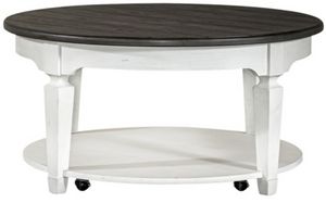 Liberty Allyson Park Wirebrushed White Cocktail Table