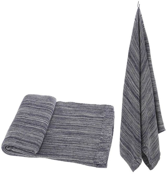 A & B Home Gray/Navy Woven Throw Blanket-0