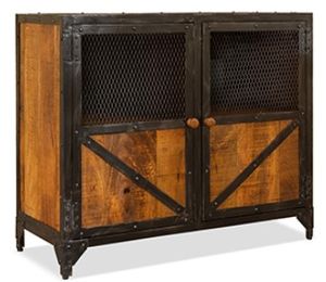 Progressive® Furniture Everest Black/Tawny Door Cabinet