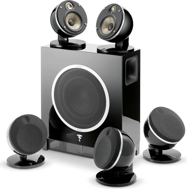 Focal® Black Dôme Flax Home Theater Speaker System 0