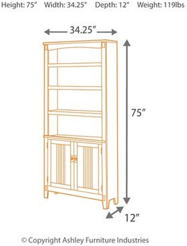 Signature Design by Ashley® Cross Island Medium Brown Large Door Bookcase 1