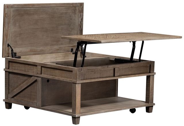 Liberty Furniture Parkland Falls Weathered Taupe Square Lift Top Cocktail Table-1