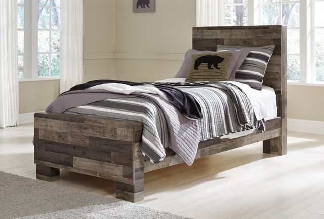Benchcraft® Derekson Multi Gray Twin Panel Bed-1