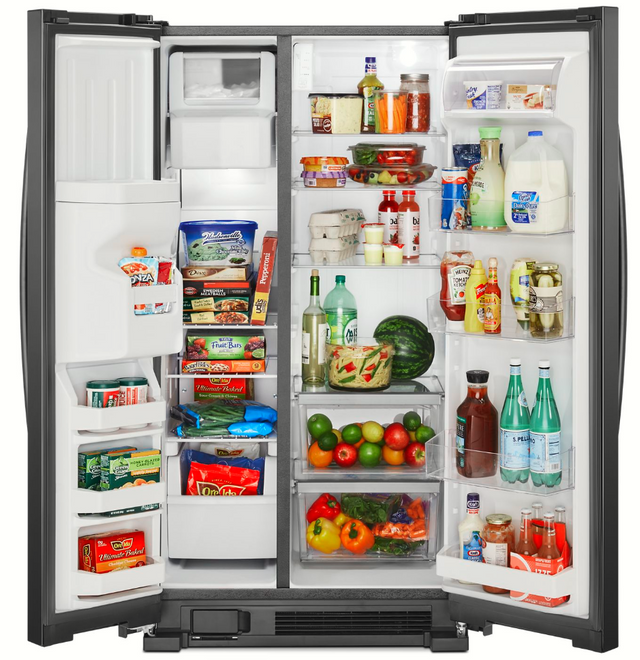 Whirlpool® 21.4 Cu. Ft. Black Side-By-Side Refrigerator-1