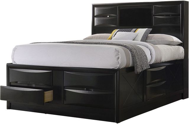 * Coaster® Briana Black Queen Platform Storage Bed