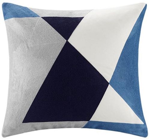 INK+IVY Kiran Embroidered Oblong Pillow in Blue