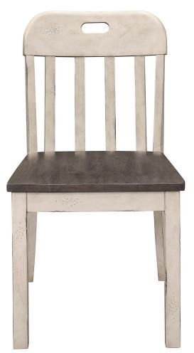 Homelegance Clover Two-Tone Gray and Weathered White Side Chair