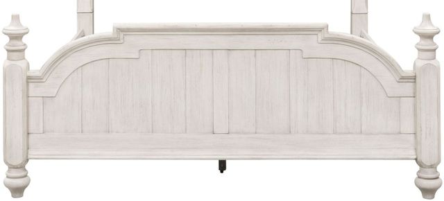 Liberty Farmhouse Reimagined Antique White/Chestnut King Poster Footboard
