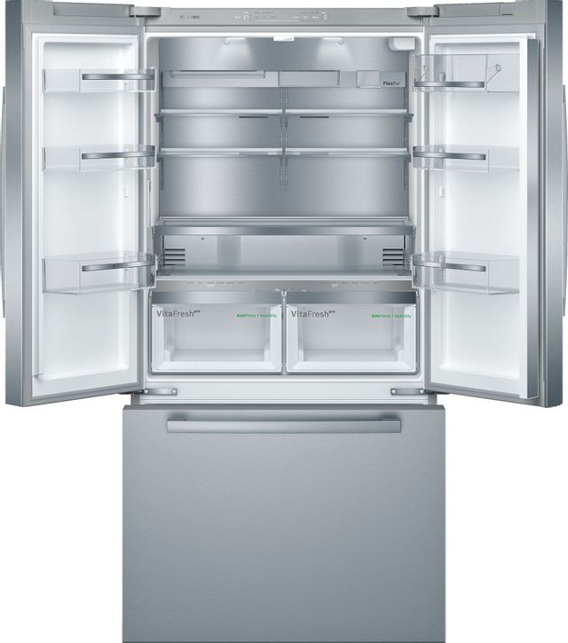 Bosch 800 Series 21.0 Cu. Ft. Stainless Steel Counter Depth French Door Refrigerator 2