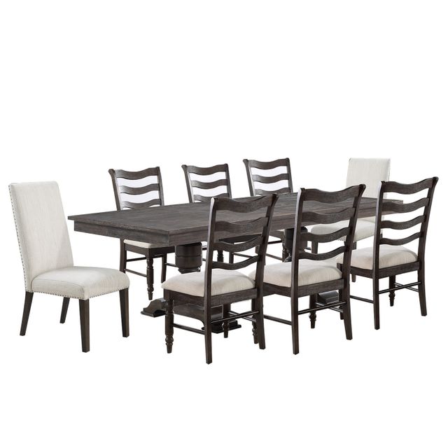 Steve Silver Co. Hutchins Dining Table, 6 Side Chairs and 2 Upholstered Chairs-0