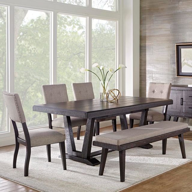 Hill Creek Rectangular Dining Table, 4 Side Chairs and Bench-0