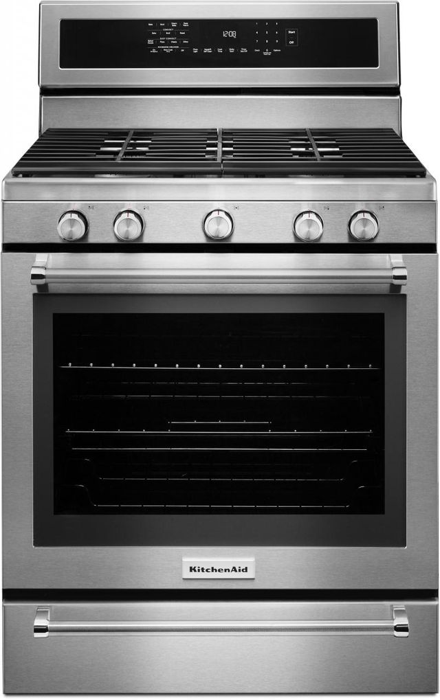 OUT OF BOX KitchenAid® 30" Free Standing Gas Range-Stainless Steel-0