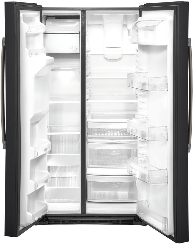 GE® 21.8 Cu. Ft. Black Slate Counter Depth Side-By-Side Refrigerator-2
