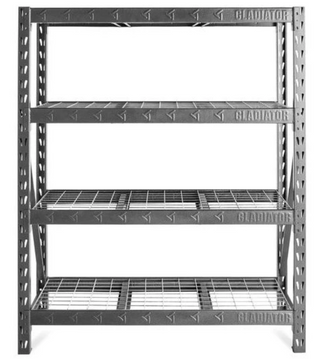 Gladiator® Hammered Granite 60" Wide Heavy Duty Rack with Four 18" Deep Shelves
