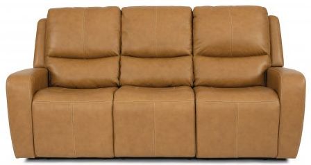 Flexsteel® Aiden Grey Power Reclining Sofa with Power Headrests 2