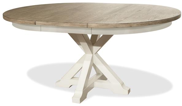 Riverside Furniture Myra Natural/Paperwhite Dining Table Top and Base-2