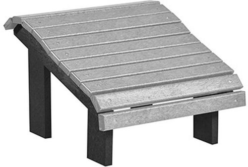 C R Plastic Slate and Light Gray Premium Footstool
