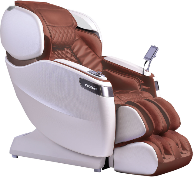 Cozzia Qi SE Cappuccino And Pearl White Massage Chair-1