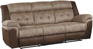 Homelegance® Chai 2-Tone Brown Double Reclining Sofa