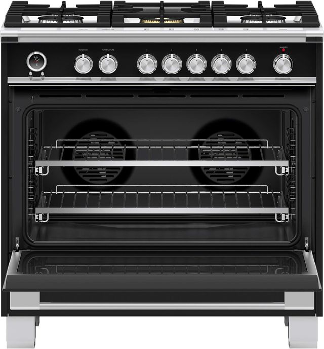 Fisher & Paykel 36" Brushed Stainless Steel Free Standing Dual Fuel Range 8