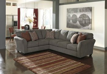Benchcraft® Doralin Steel Left Arm Facing Sofa with Corner Wedge