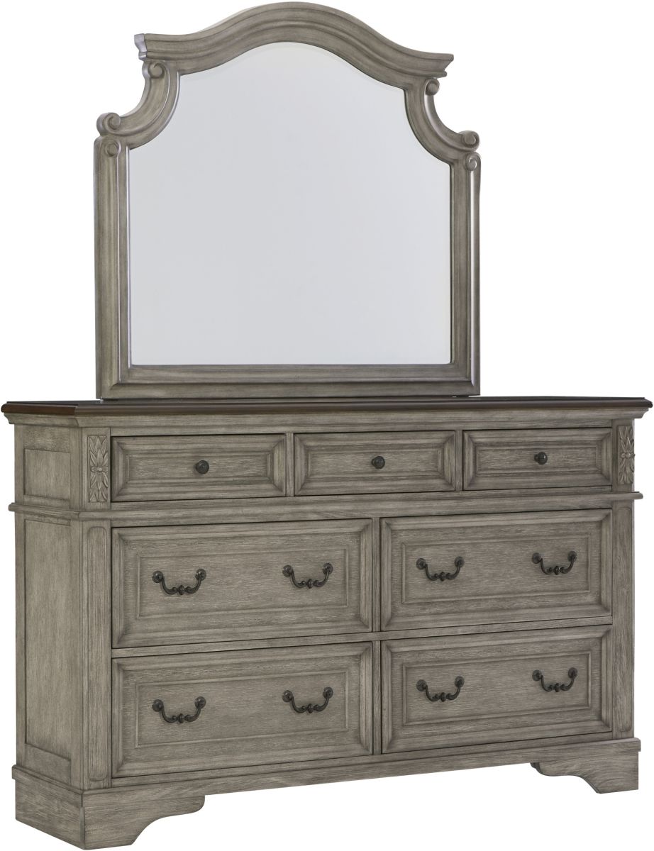 Antique grey online dresser