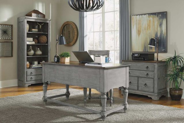 Flexsteel® Plymouth® Distressed Graywash Writing Desk 5