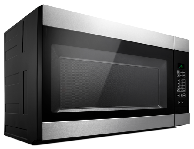 Amana® 1.6 Cu. Ft. Black on Stainless Over The Range Microwave 5