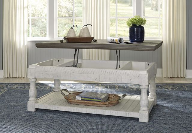 Signature Design by Ashley® Havalance Gray/White Lift-Top Coffee Table 6