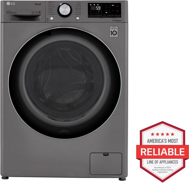 LG 2.4 Cu. Ft. Graphite Steel Front Load Washer Dryer Combos -1