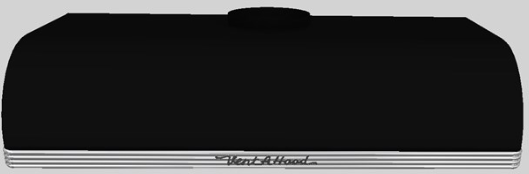 Vent-A-Hood® 42"  Retro Style Under Cabinet Range Hood-Black