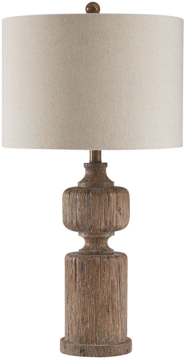 Lampe de table en polyrésine Madelief, marron, de Signature Design by Ashley® 0