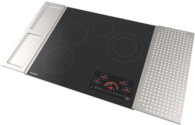 Sharp® 24" Black with Stainless Steel Side Trims Electric Cooktop 2
